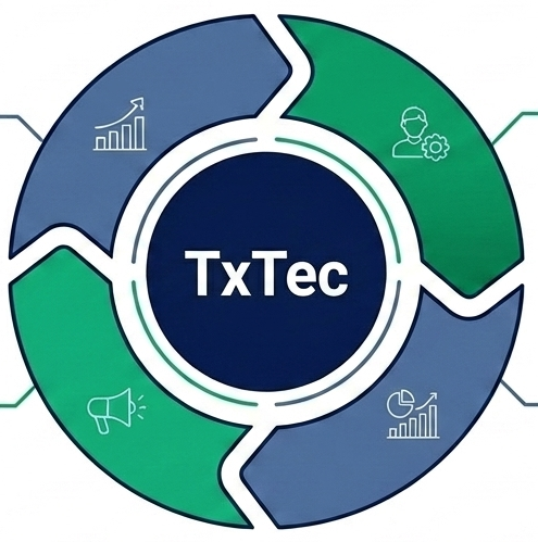 Ecossistema de treinamento TxTec: planejamento, gestão operacional, marketing e mix